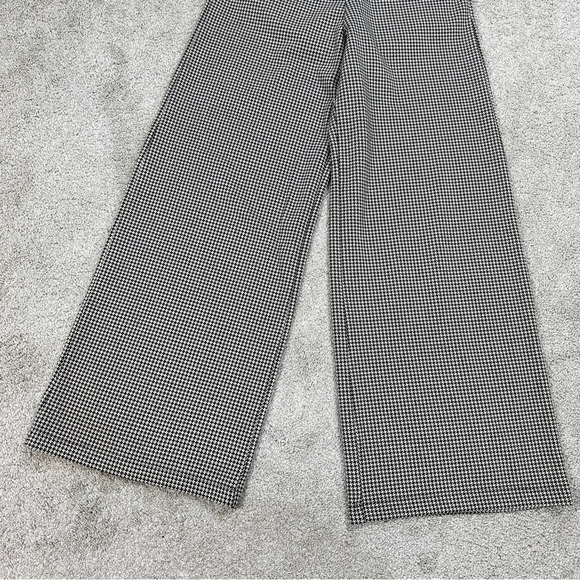 Bryn Walker Palazzo Soft Knit Pull On Pants Houndstooth Wide Leg Nero/Latte XXS - Picture 6 of 16